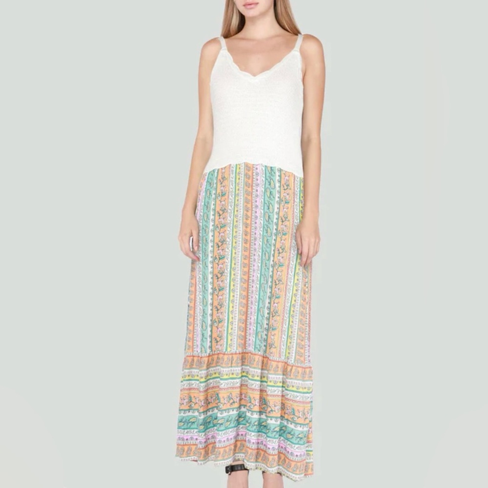 Dex | Cute Boho Crochet Paisley Maxi Dress | Size XL